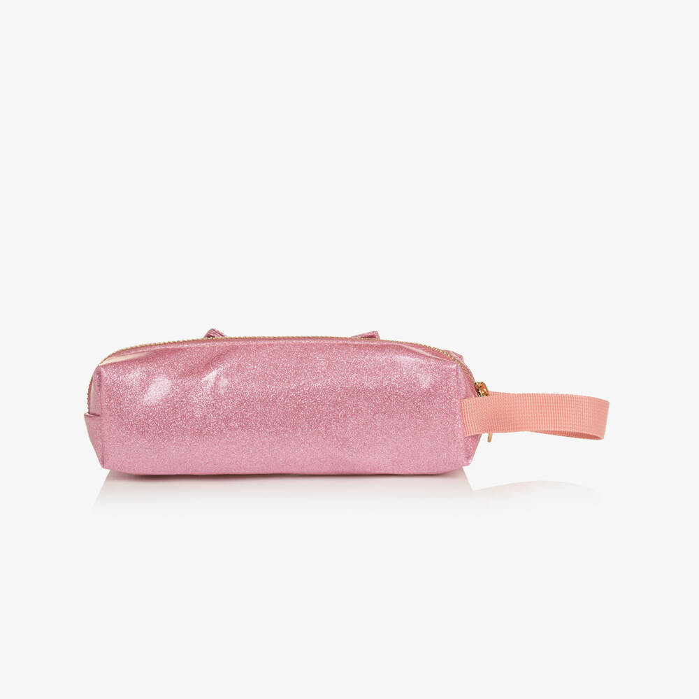 Caramelo Kids-Girls Glittery Pink Pencil Case (20cm) | Childrensalon