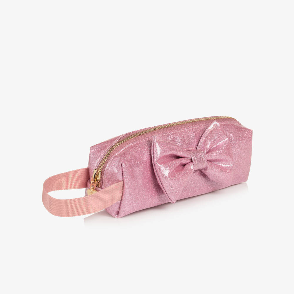 Caramelo Kids-Girls Glittery Pink Pencil Case (20cm) | Childrensalon