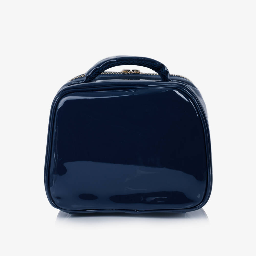Caramelo Kids-Girls Glossy Blue Patent Lunch Bag (20cm) | Childrensalon