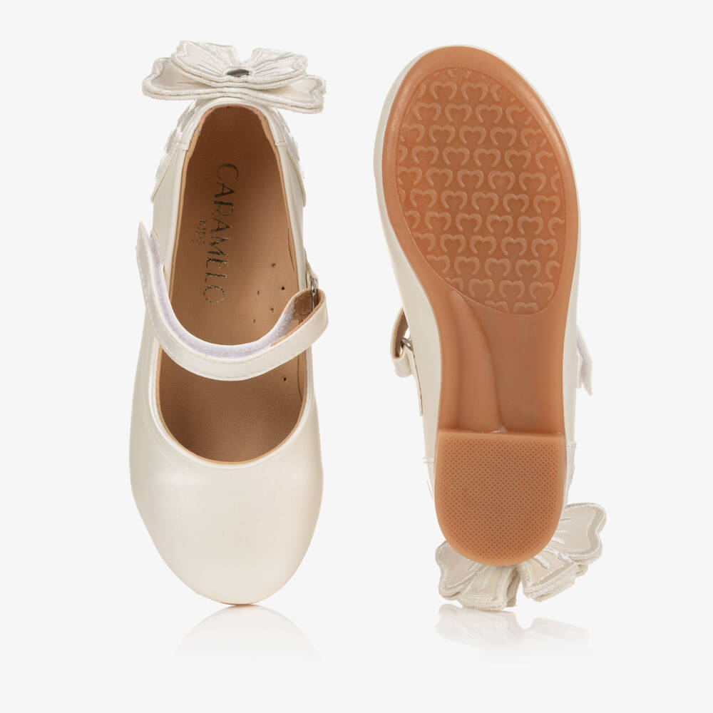 Caramelo Kids-Girls Ivory Ballerina Shoes | Childrensalon