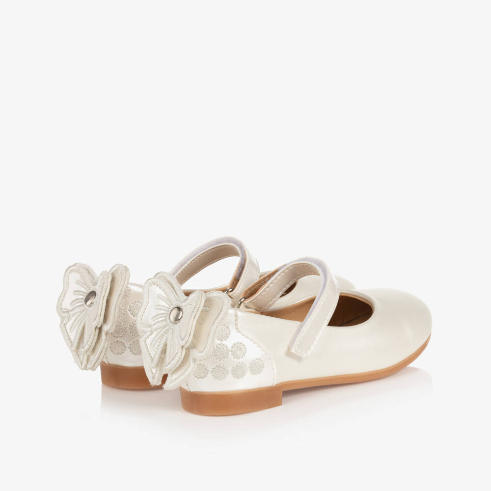 Caramelo Kids-Girls Ivory Ballerina Shoes | Childrensalon