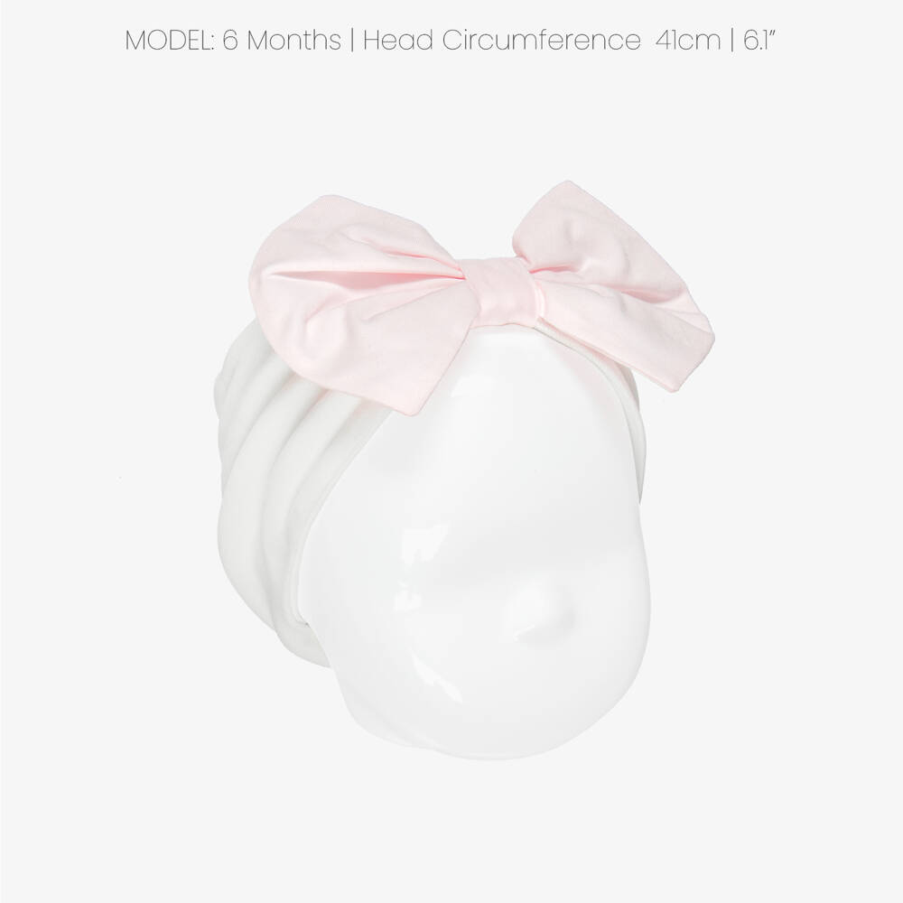 Caramelo Kids-Girls Ivory Cotton Jersey Babygrow & Headband Set | Childrensalon