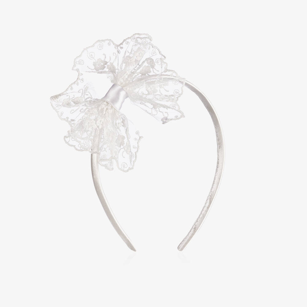 Caramelo Kids-طقم فستان تول مطرز لون عاجي | Childrensalon