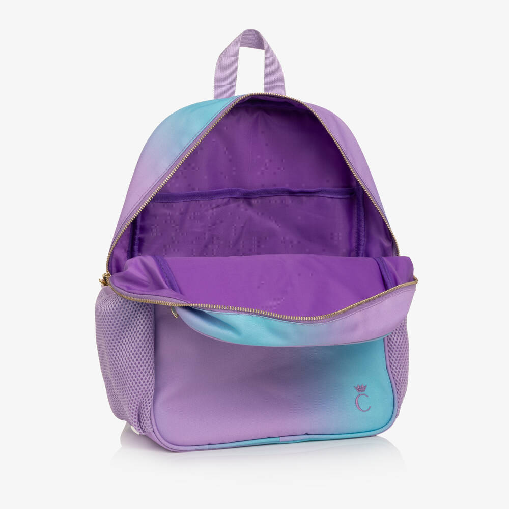 Caramelo Kids-Girls Lilac & Blue Ombre Backpack (37cm) | Childrensalon