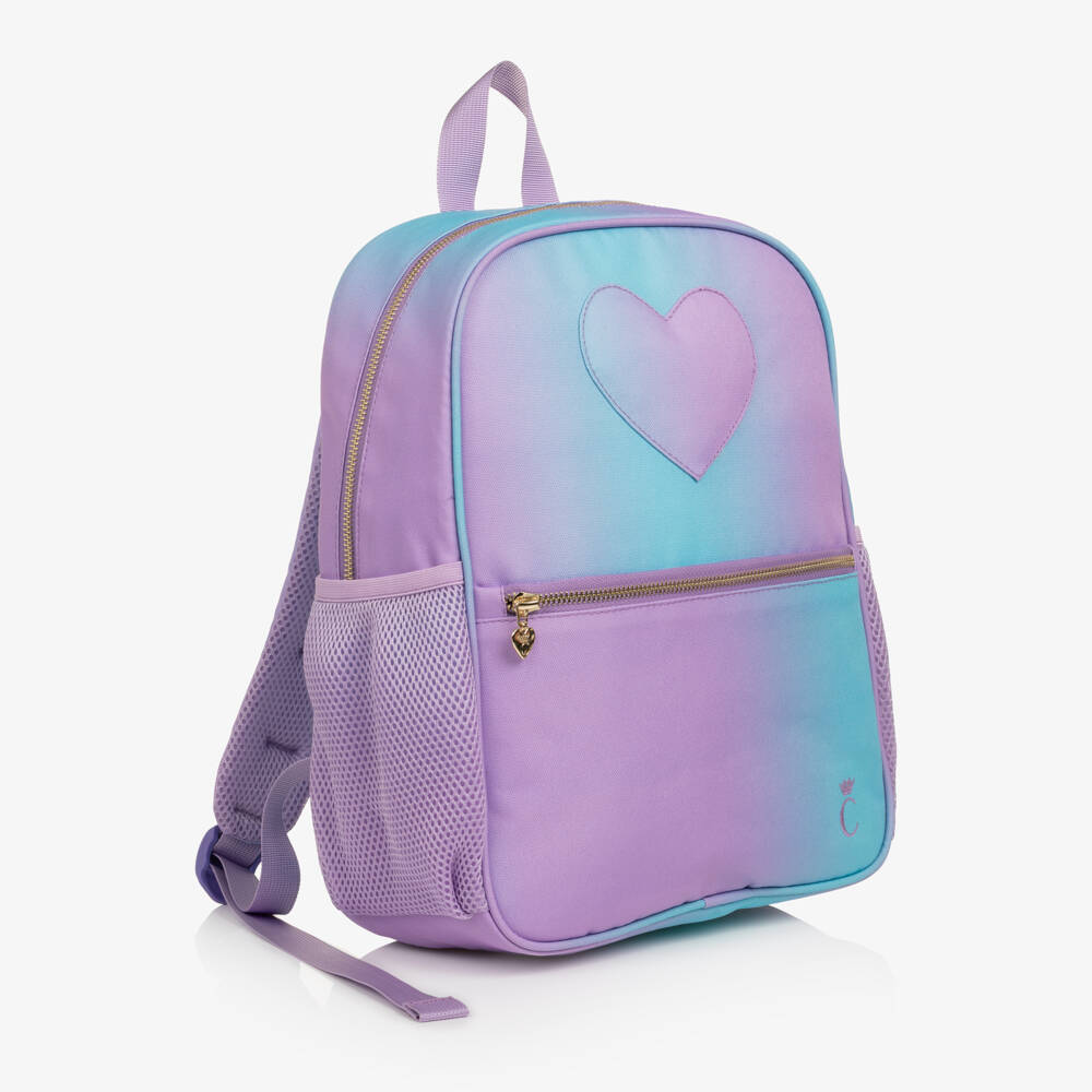 Caramelo Kids-Girls Lilac & Blue Ombre Backpack (37cm) | Childrensalon