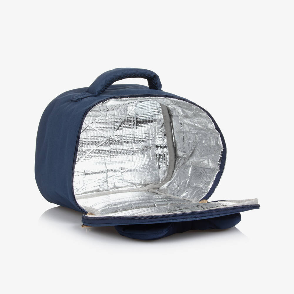 Caramelo Kids-Girls Navy Blue Bow Lunch Bag (25cm) | Childrensalon