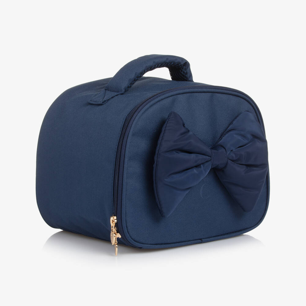 Caramelo Kids-Girls Navy Blue Bow Lunch Bag (25cm) | Childrensalon