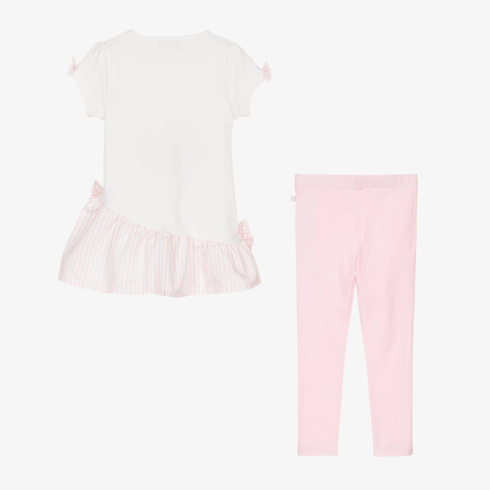 Caramelo Kids-Girls Pale Pink Leggings Set with Sunglasses | Childrensalon