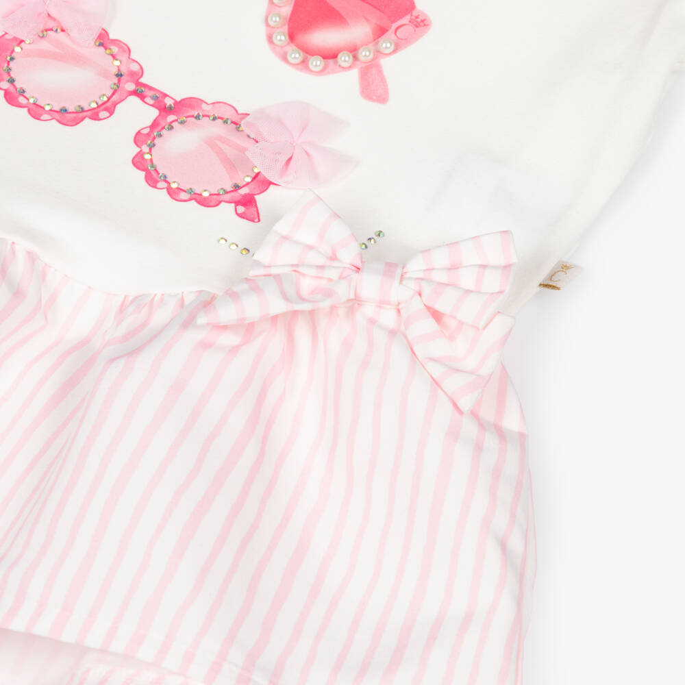 Caramelo Kids-Girls Pale Pink Leggings Set with Sunglasses | Childrensalon