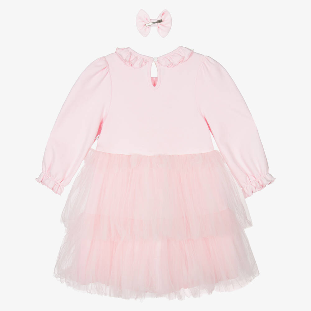 KIDS FRILL HEM DRESS KALBELIA QUEEN PINK