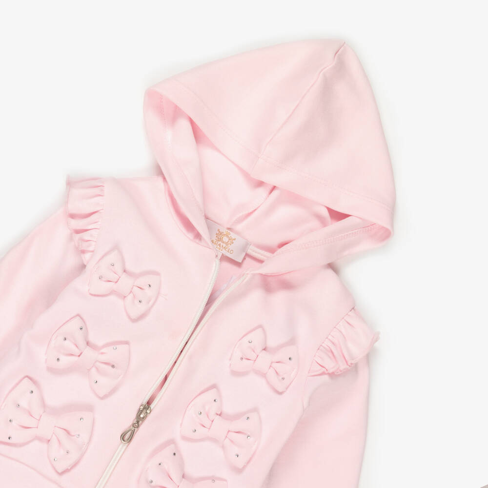 Caramelo Kids-Girls Pastel Pink Cotton Shorts Set with Bows | Childrensalon