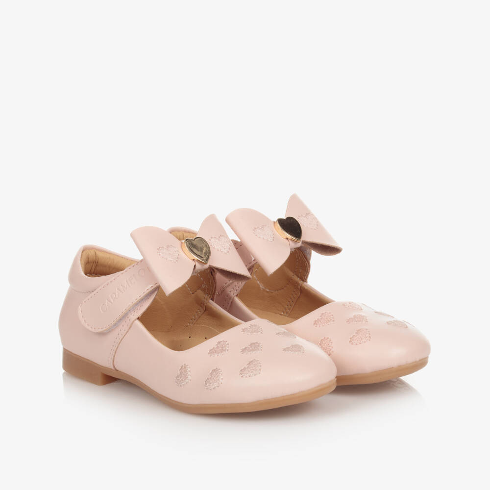 Caramelo Kids-Girls Pink Bow Shoes | Childrensalon