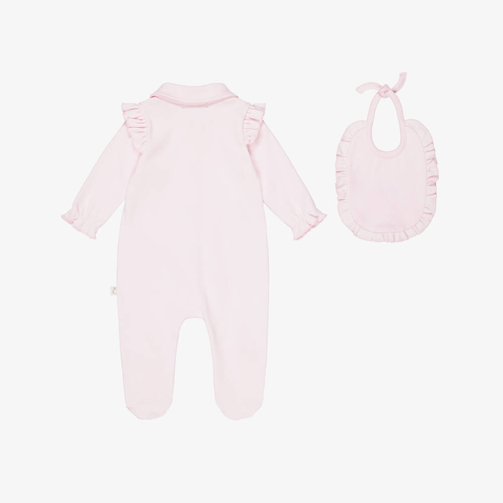 Caramelo Kids-طقم أفرول بيبي غرو قطن لون زهري للمولودات | Childrensalon