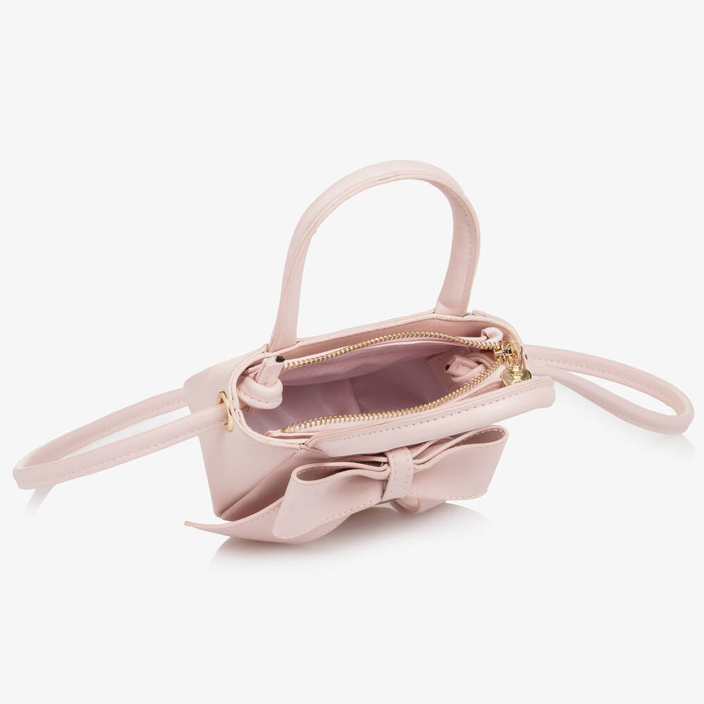 Caramelo Kids-Girls Pink Faux Leather Bag (12cm) | Childrensalon