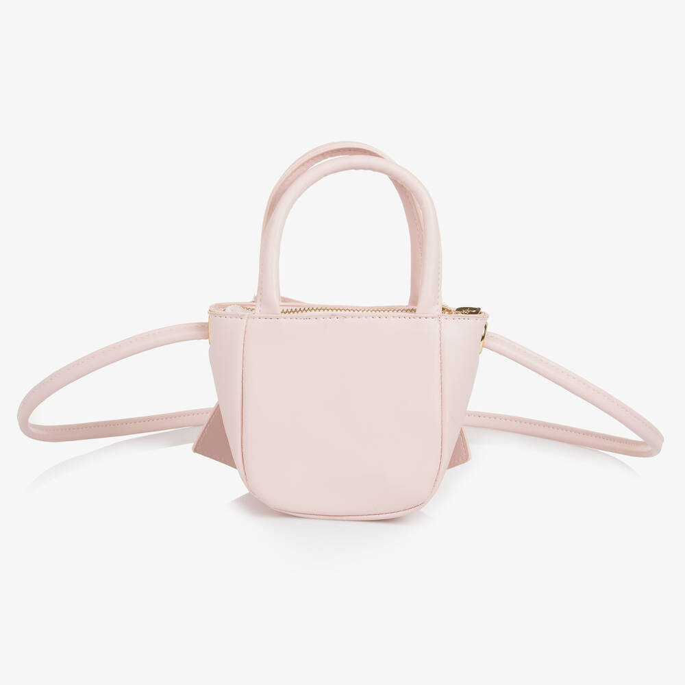 Caramelo Kids-Girls Pink Faux Leather Bag (12cm) | Childrensalon