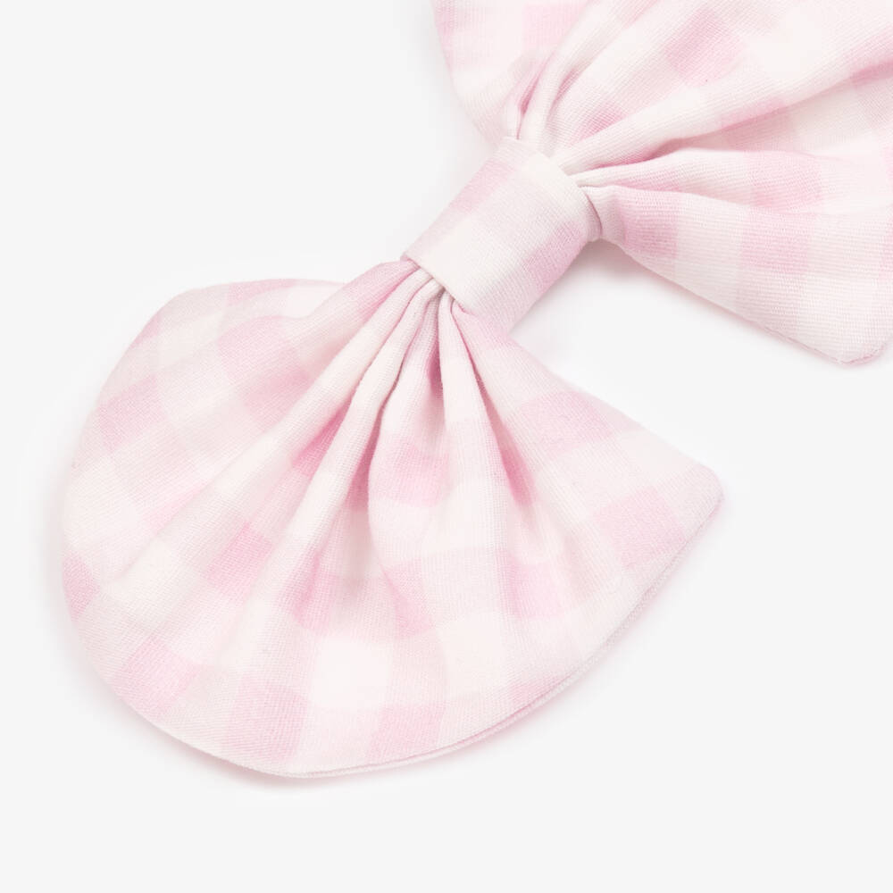 Caramelo Kids-Girls Pink Gingham Hair Clip (15cm) | Childrensalon