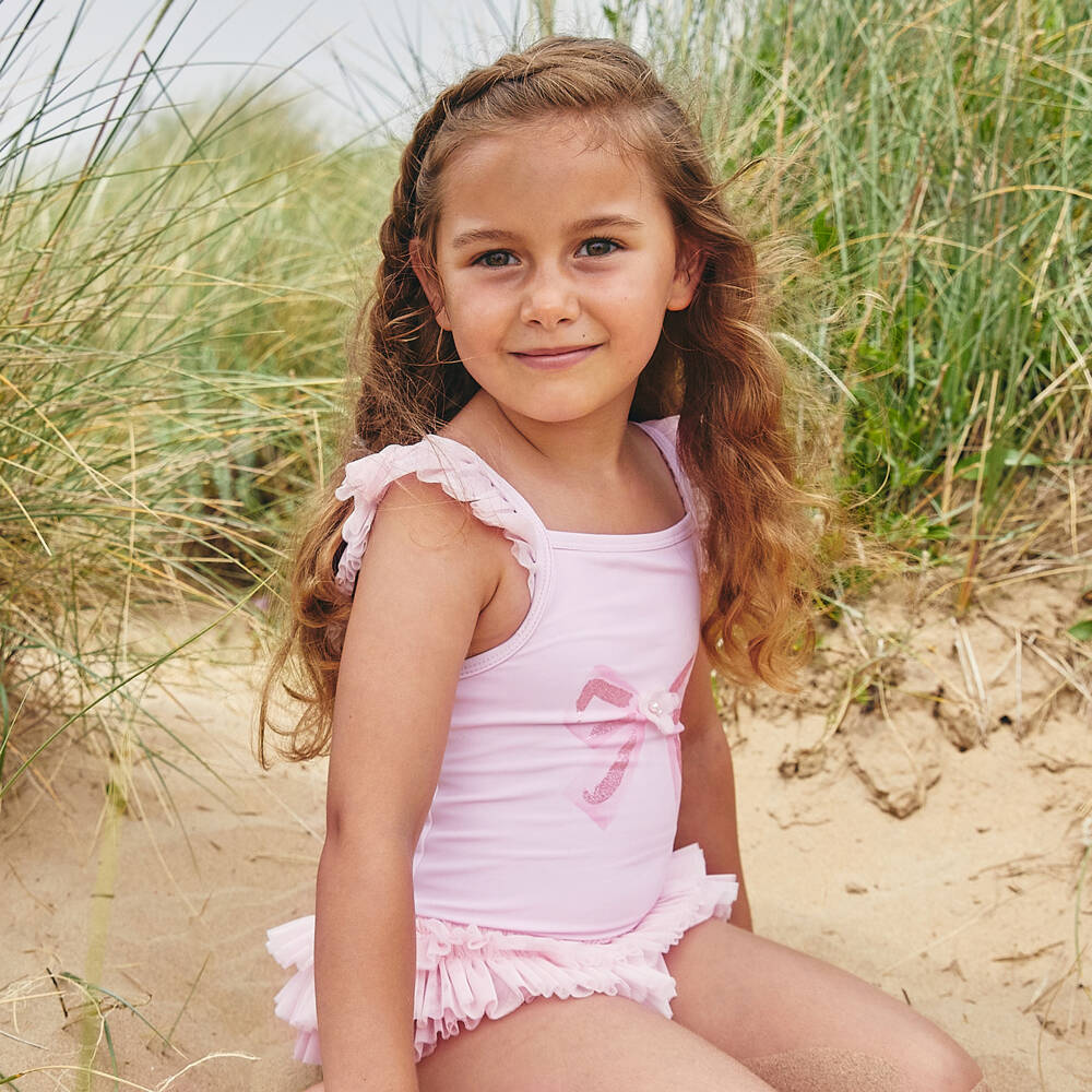 Caramelo Kids-Girls Pink Swimsuit | Childrensalon