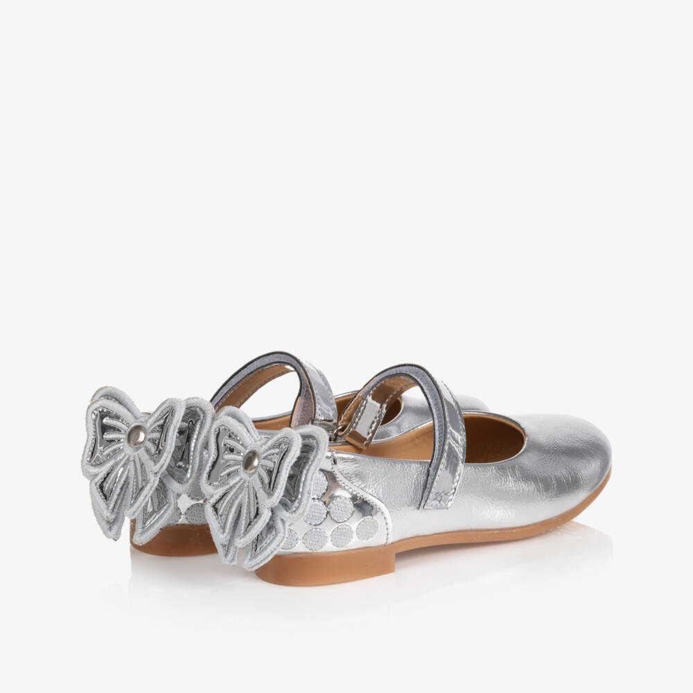 Caramelo Kids-Girls Silver Ballerina Shoes | Childrensalon