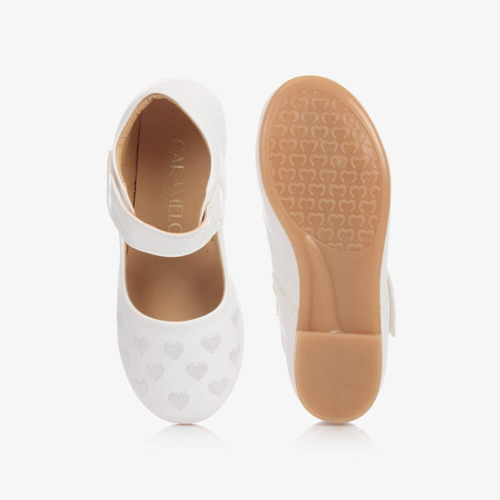 Caramelo Kids-Girls White Bow Shoes | Childrensalon