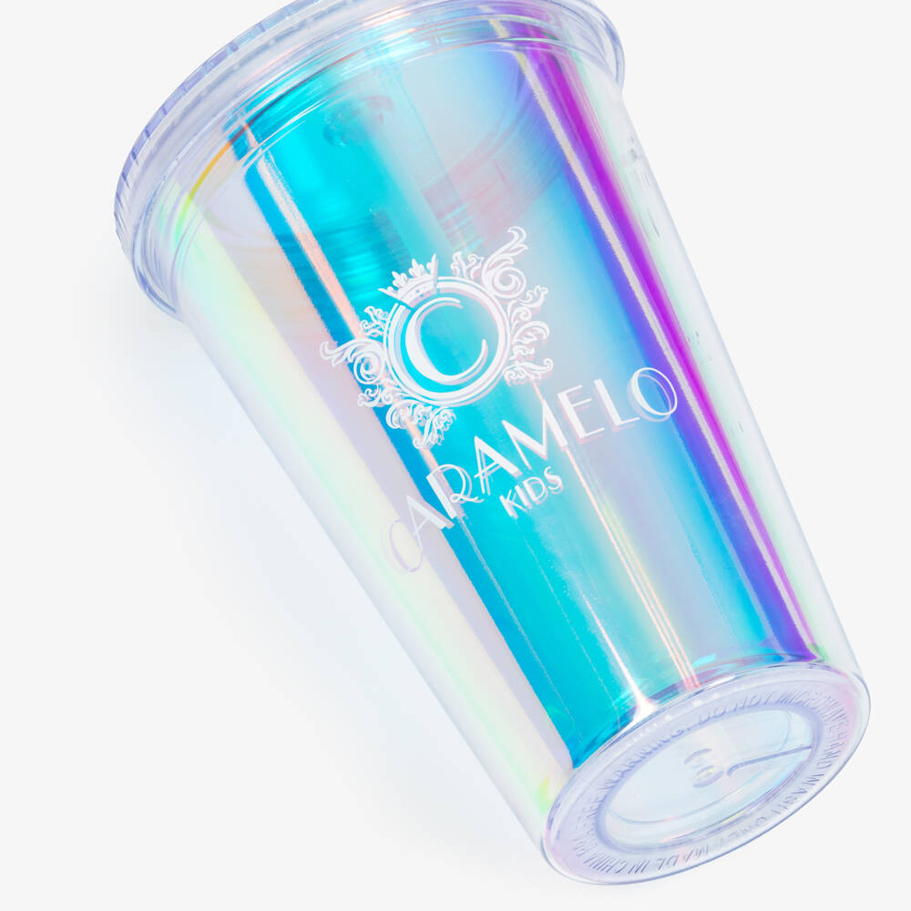 Caramelo Kids-Girls White Jersey & Pink Tulle Dress with Tumbler | Childrensalon