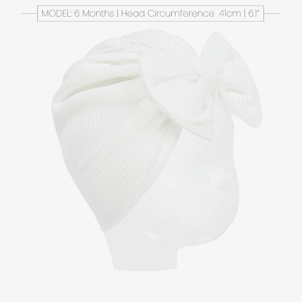 Caramelo Kids-Girls White Jersey Turban | Childrensalon
