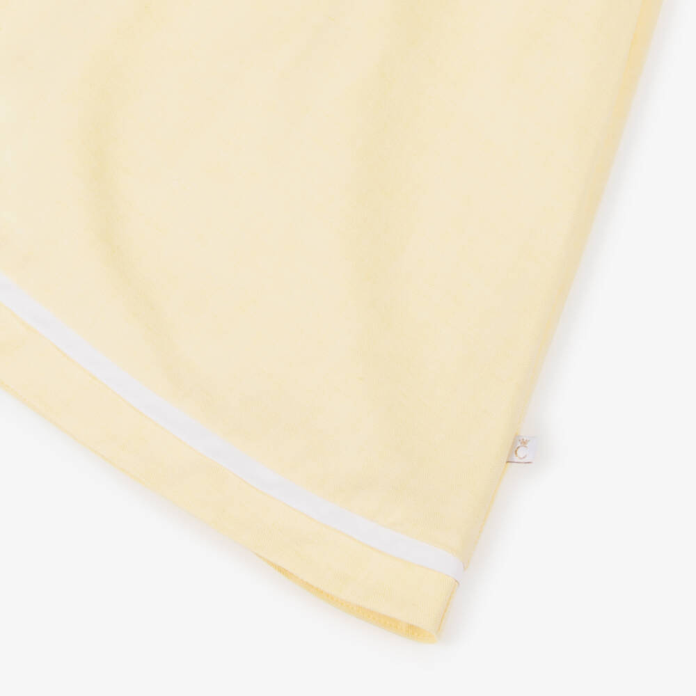 Caramelo Kids-Girls Yellow Linen & Cotton Dress | Childrensalon