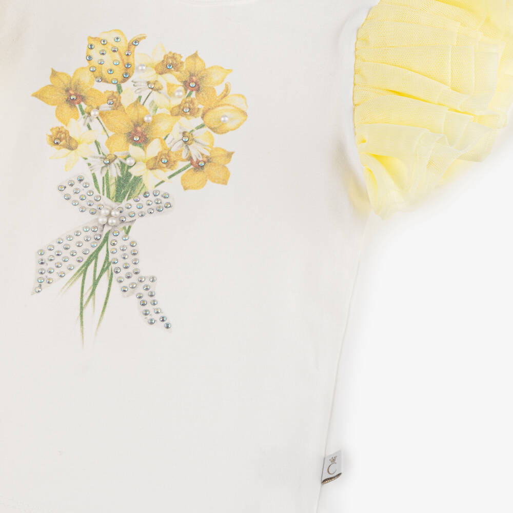 Caramelo Kids-Girls Yellow Tulle Skirt Set | Childrensalon