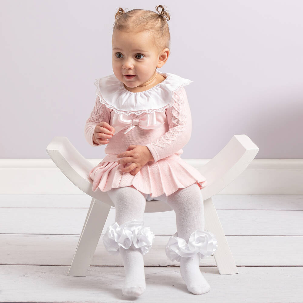 Caramelo Kids-Розовое трикотажное платье из хлопка | Childrensalon