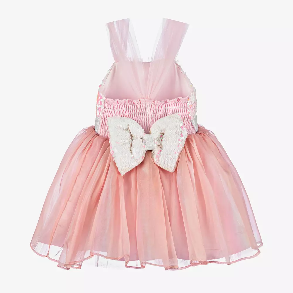 Caramelo Kids-Розовое шифоновое платье с пайетками | Childrensalon