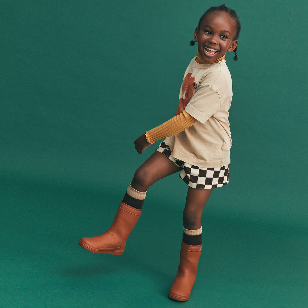 Carlomagno-Brown Cotton Knee Length Socks | Childrensalon