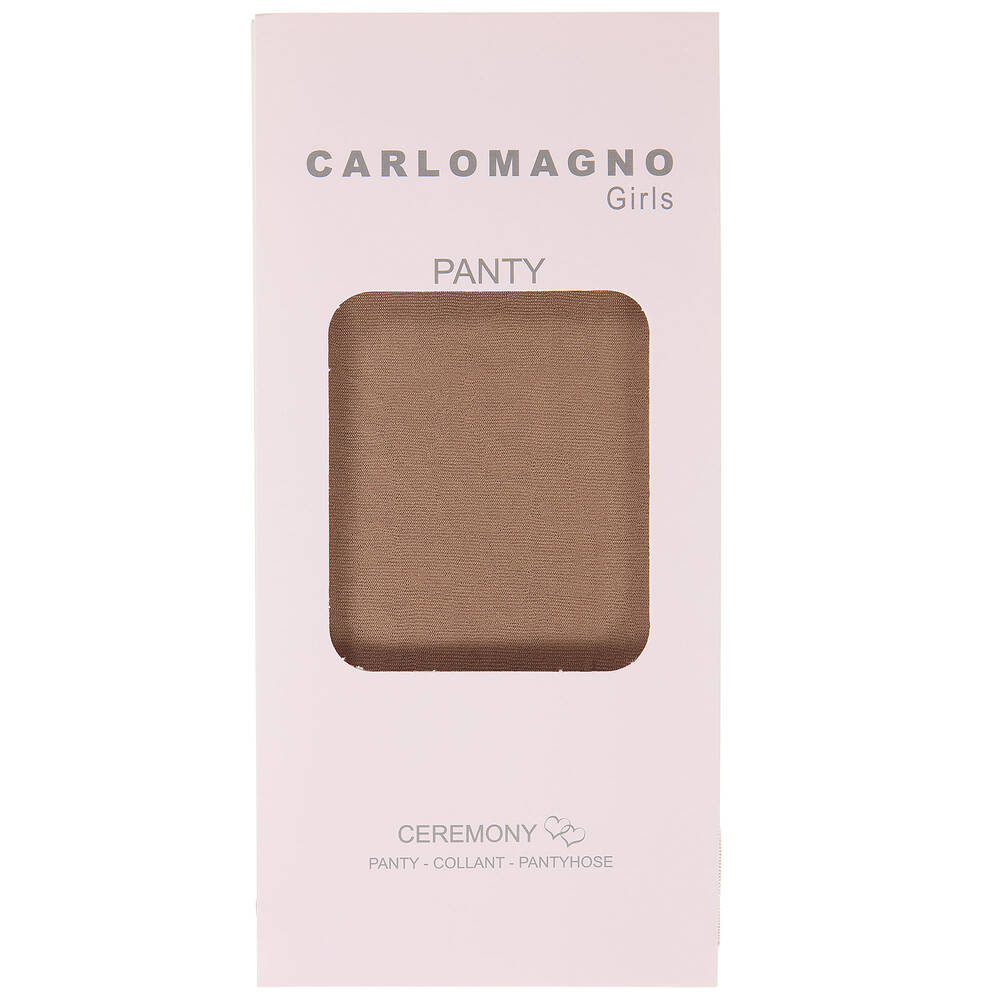 Carlomagno-Коричневые прозрачные колготки для девочек | Childrensalon