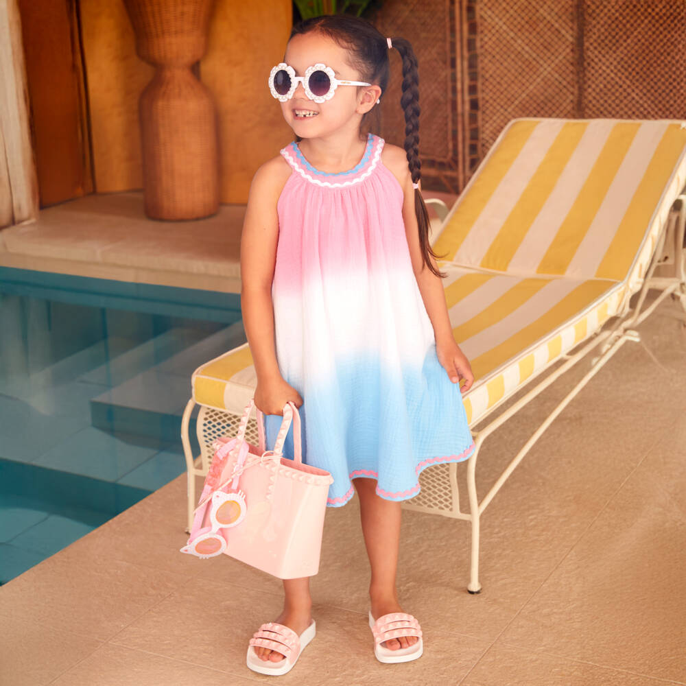 Carmen Sol-Girls Pink Studded Mini Tote Bag (18cm) | Childrensalon