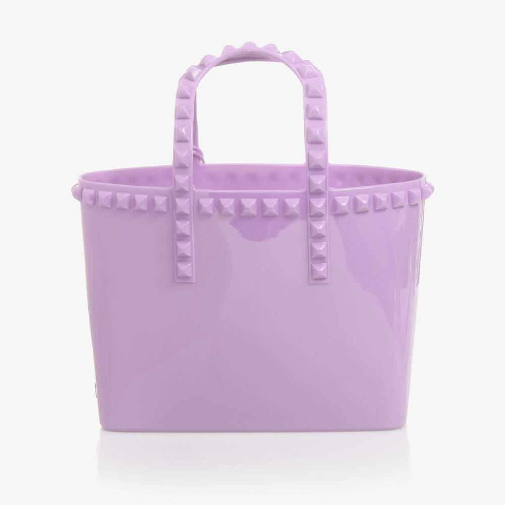 Carmen Sol-Girls Purple Studded Mini Tote Bag (18cm) | Childrensalon