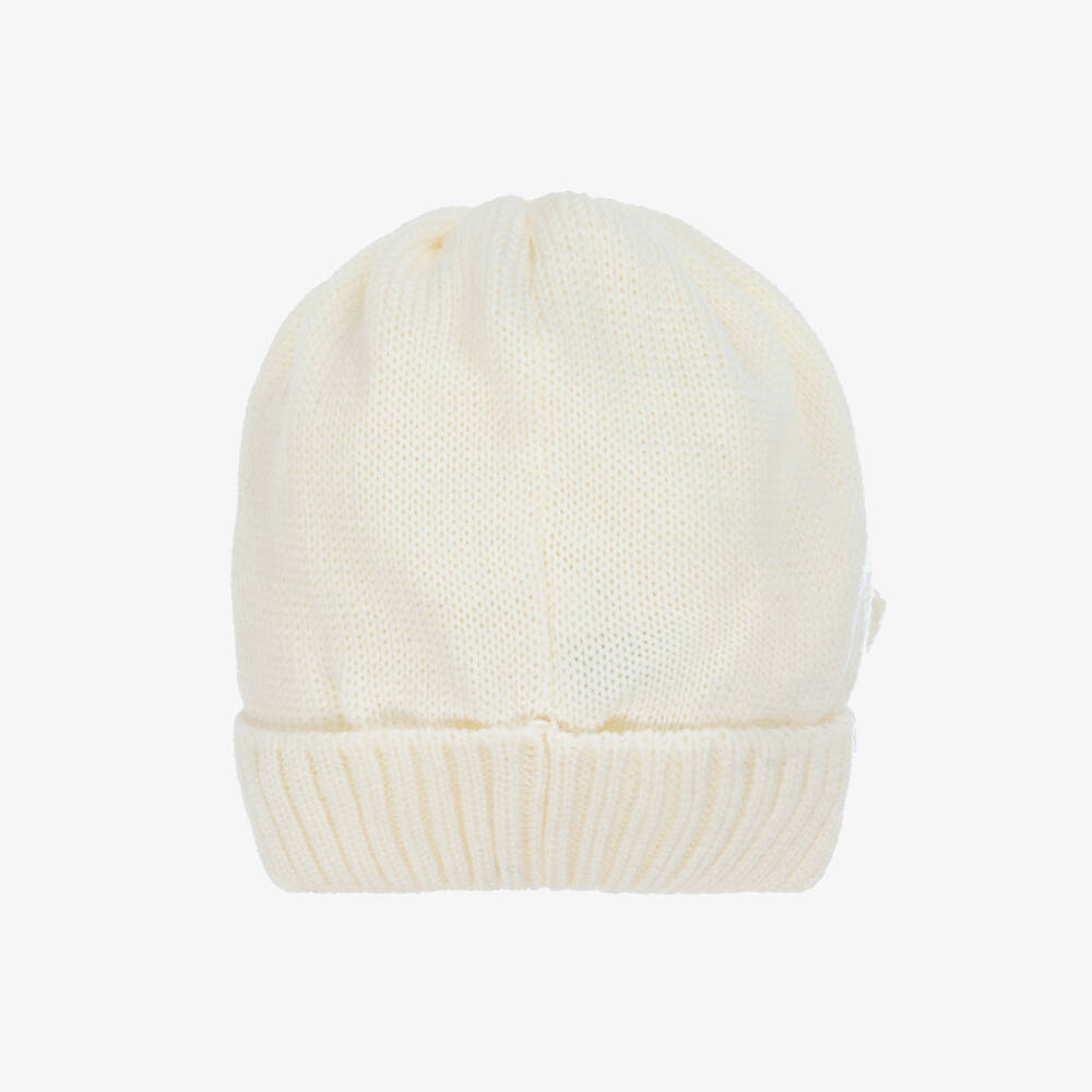 Catya-Шапочка кремовая из мериносовой шерсти для малышек | Childrensalon