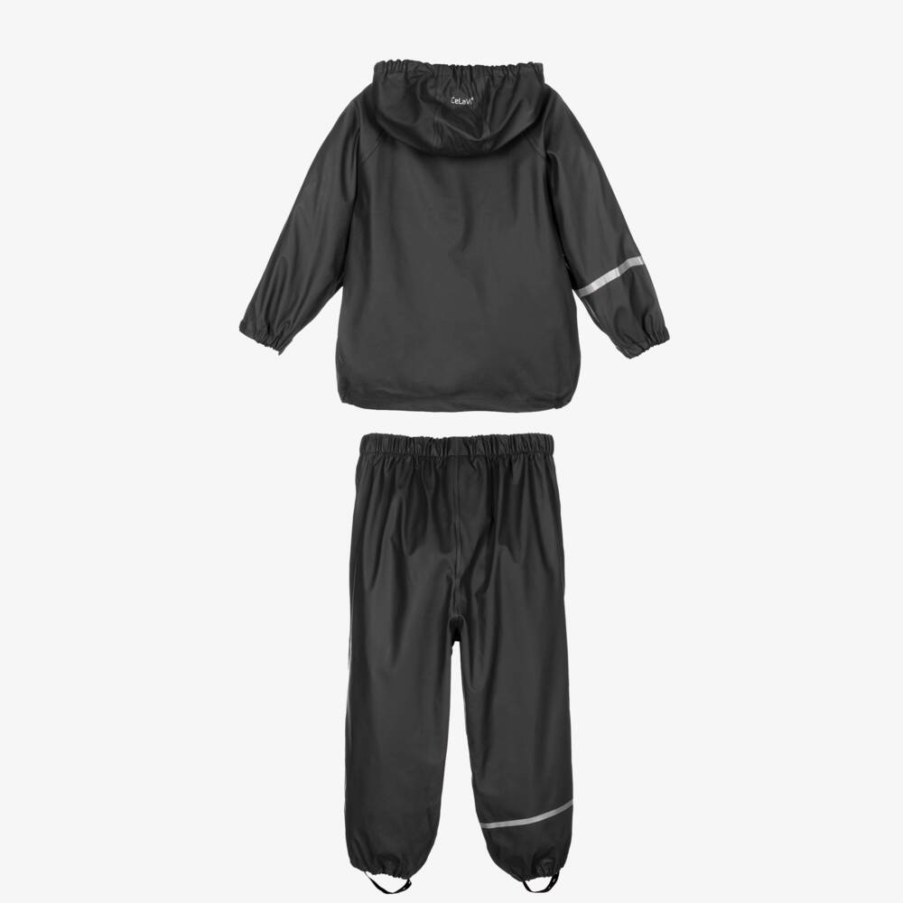 CeLaVi-Black 2 Piece Rainsuit | Childrensalon