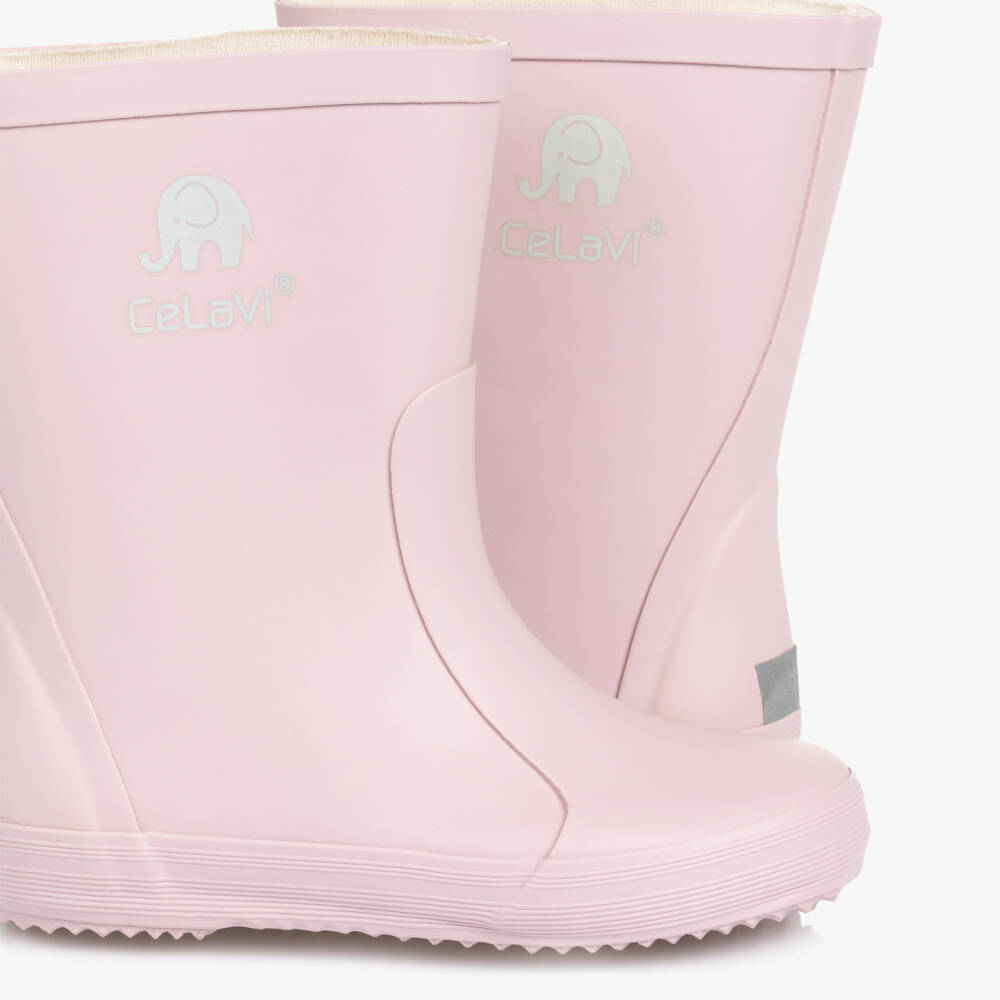 CeLaVi-Girls Lilac Pink Rubber Rain Boots | Childrensalon