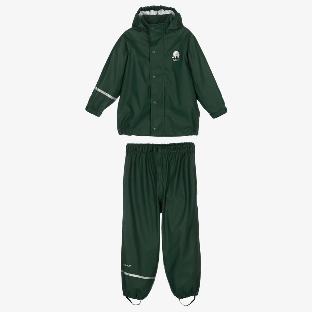 CeLaVi-Green 2 Piece Rainsuit | Childrensalon