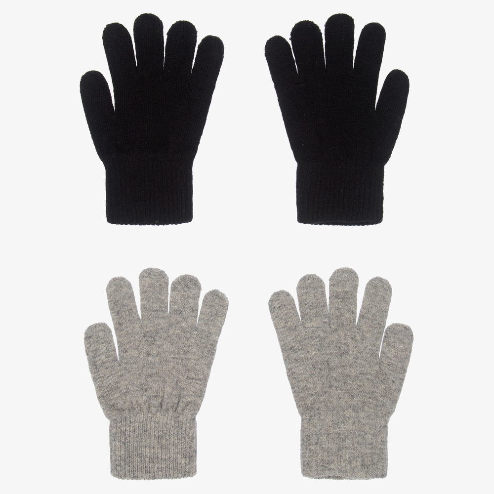 CeLaVi-Grey & Black Gloves (2 Pack) | Childrensalon