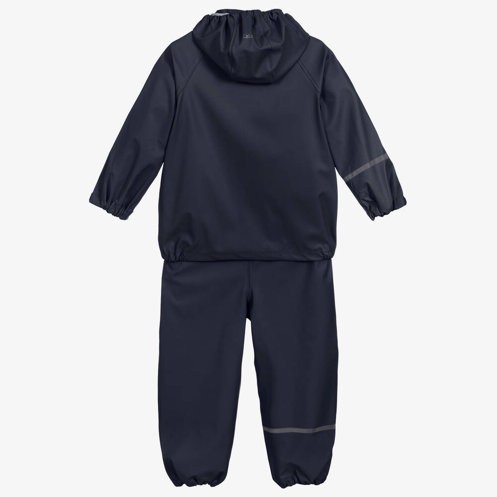 CeLaVi-Navy Blue 2 Piece Rainsuit | Childrensalon