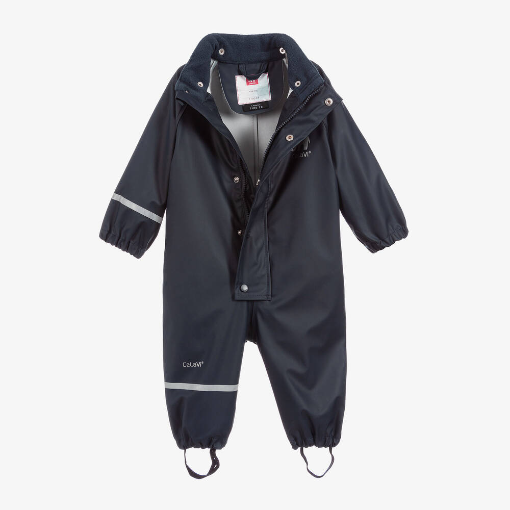 CeLaVi-Navy Blue Rainsuit | Childrensalon