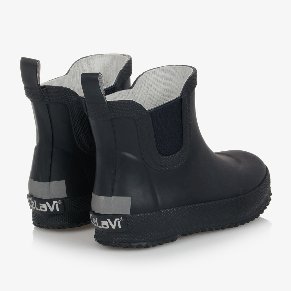 CeLaVi-Navy Blue Short Rain Boots | Childrensalon