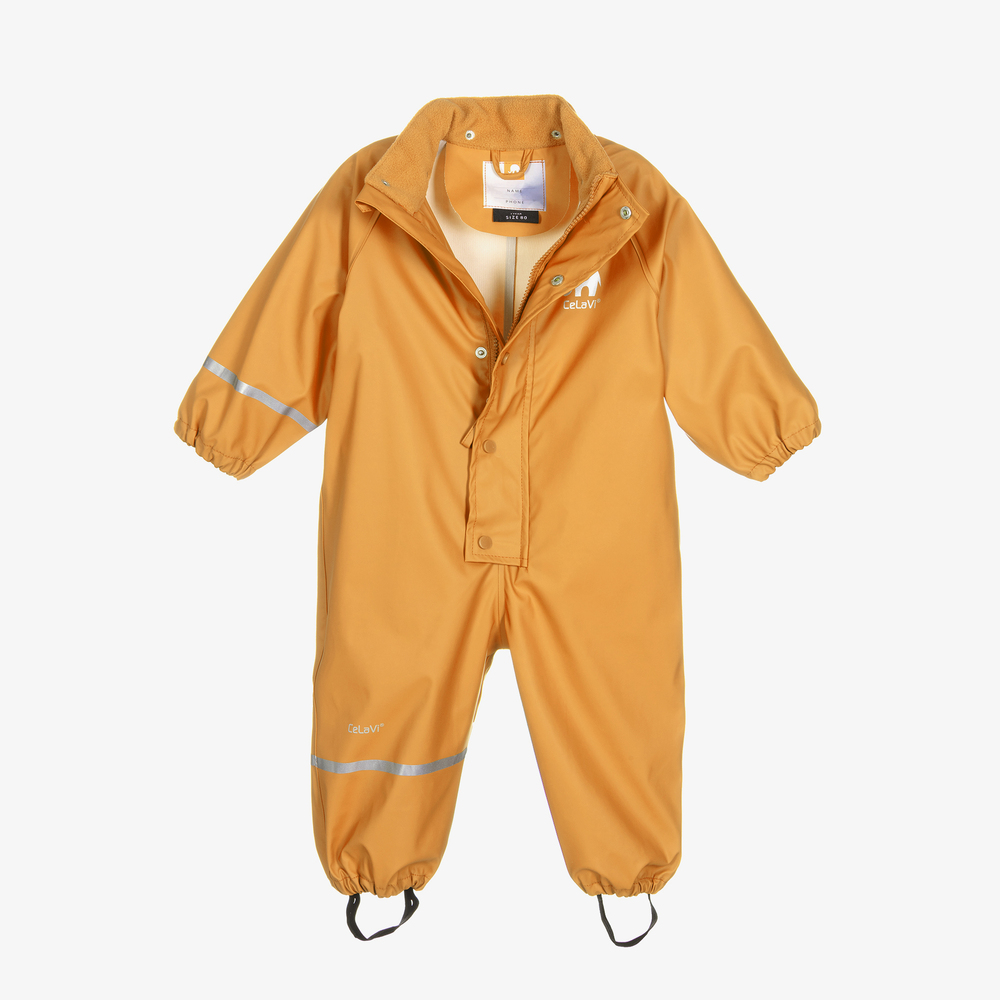 CeLaVi-Yellow Waterproof Rainsuit | Childrensalon