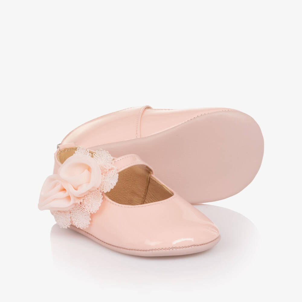 Children's Classics-Baby Girls Pink Patent Leather Pre-Walker Shoes | Childrensalon