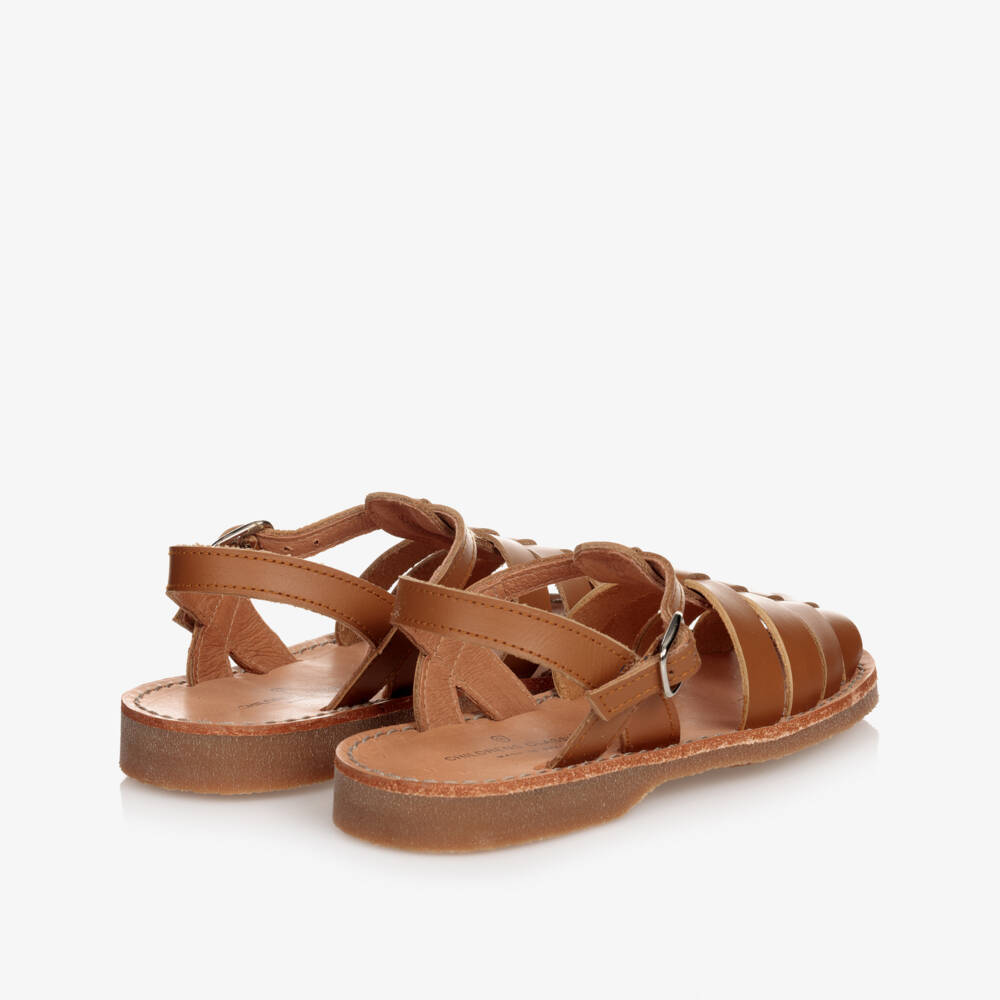 Children's Classics-Beige Leather Sandals | Childrensalon