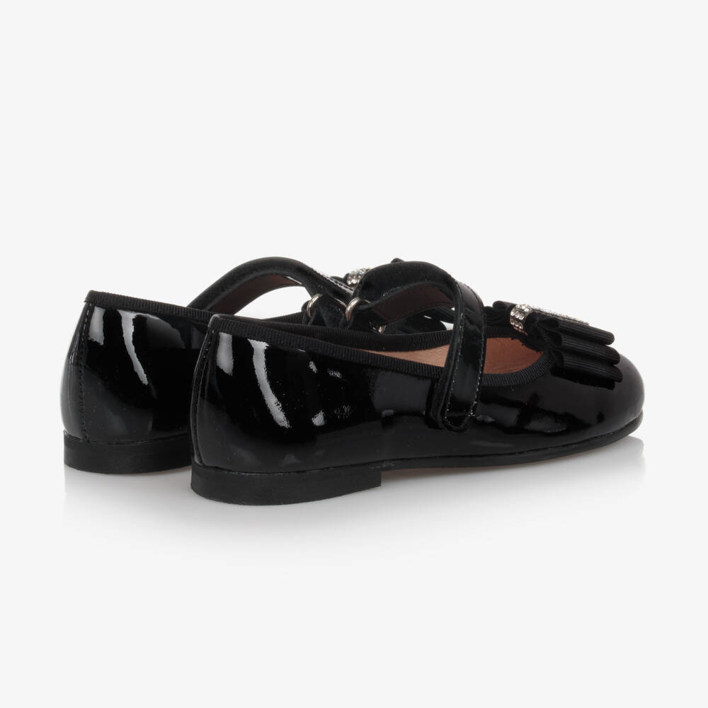 Children's Classics-Black Patent Leather Ballerina Pumps | Childrensalon