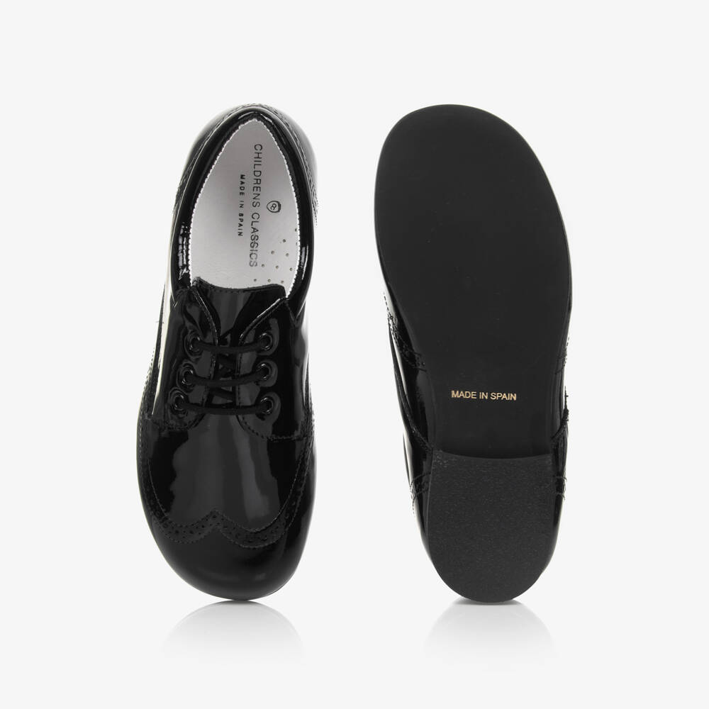 Children's Classics-Black Patent Leather Brogues | Childrensalon
