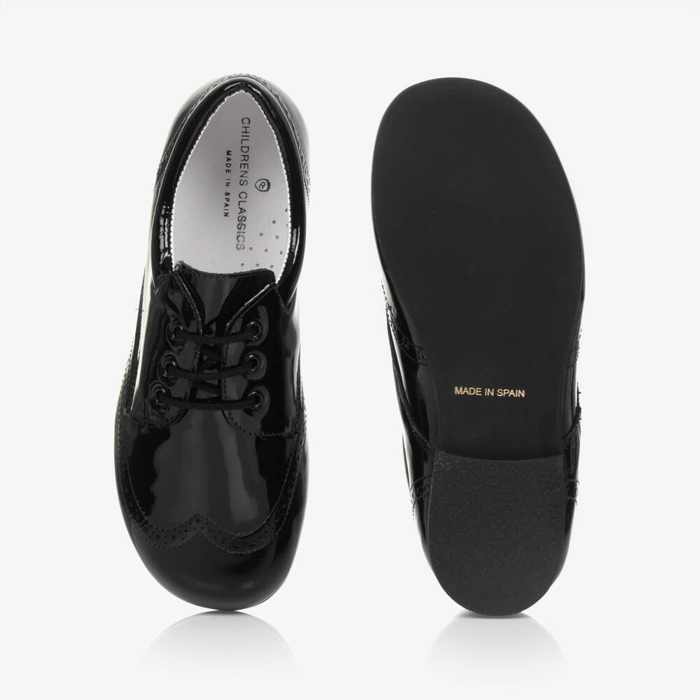 Children's Classics-Black Patent Leather Brogues | Childrensalon