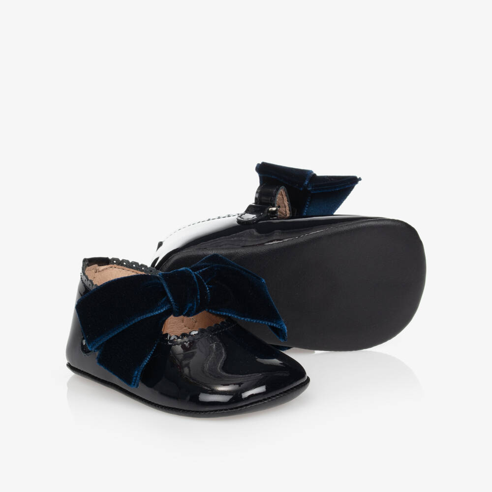 Children's Classics-Синие кожаные пинетки | Childrensalon