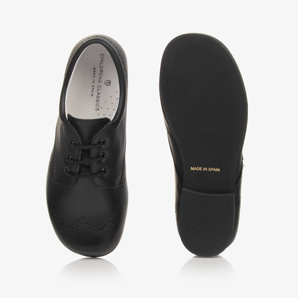 Children's Classics-Boys Black Leather Brogues | Childrensalon