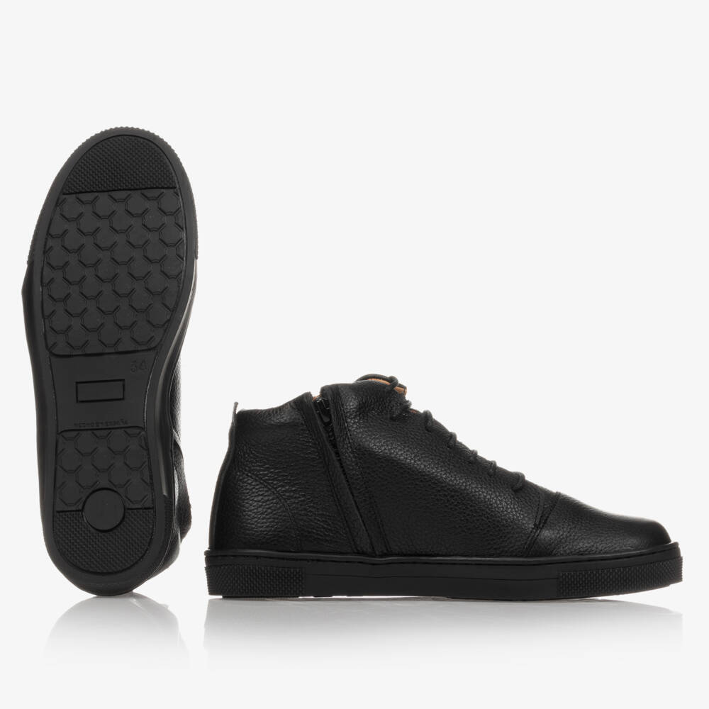 Children's Classics-Черные кожаные ботинки для мальчиков | Childrensalon